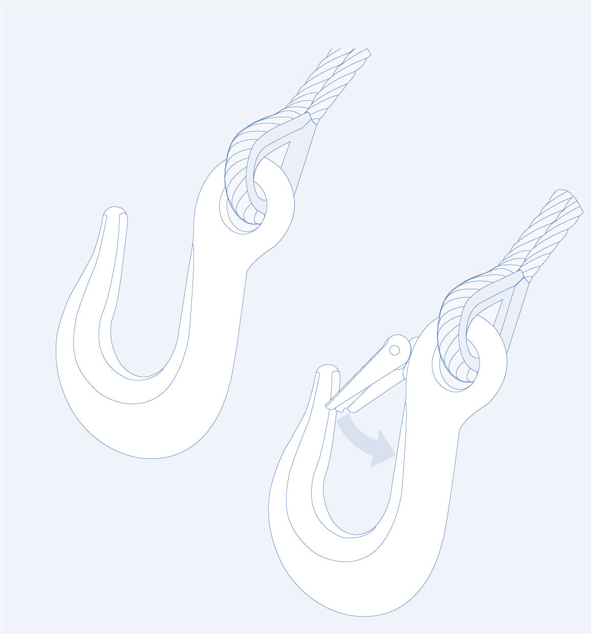 S325 Slip Hook (eye end) - 316