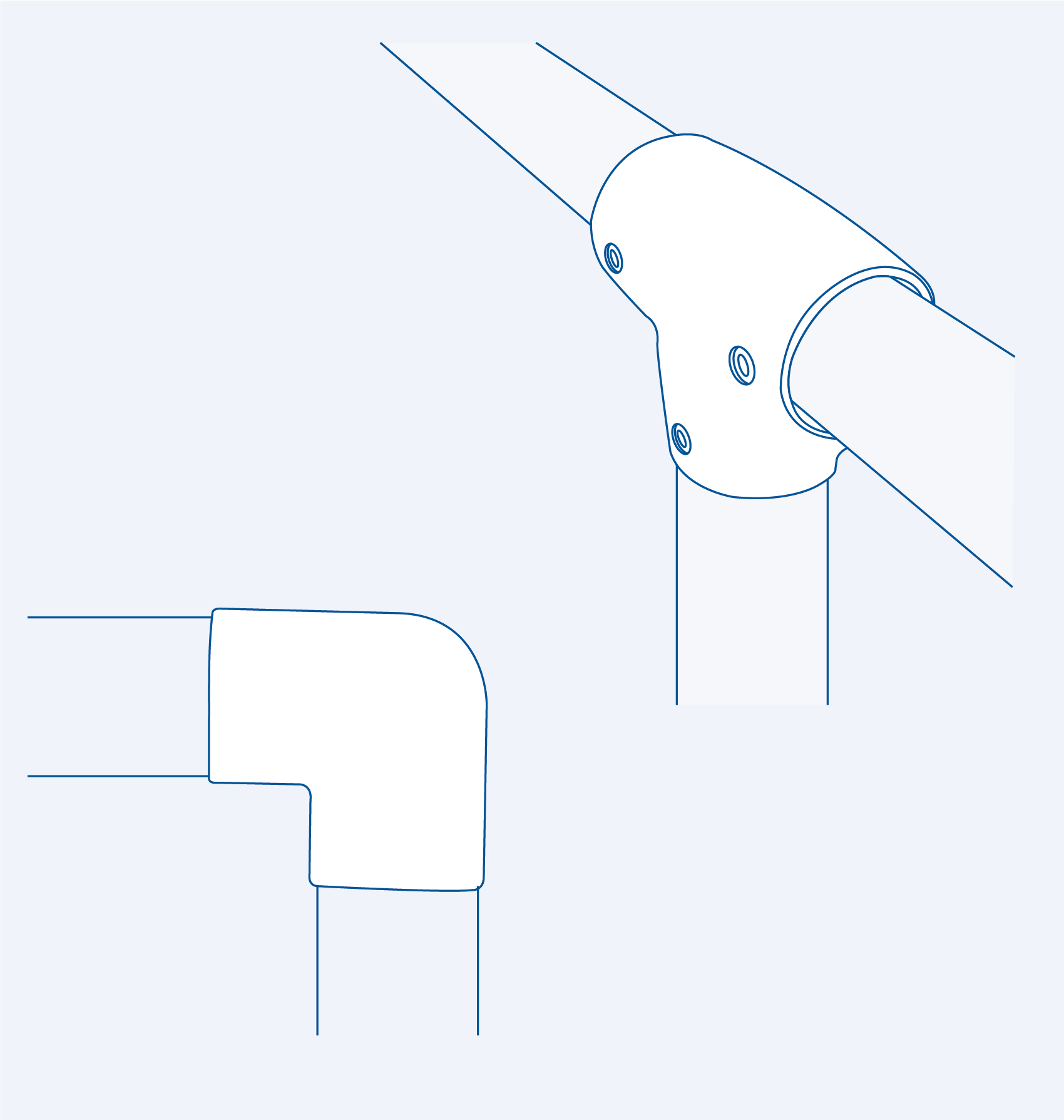 S395 Rail fitting (T-cap) - 316